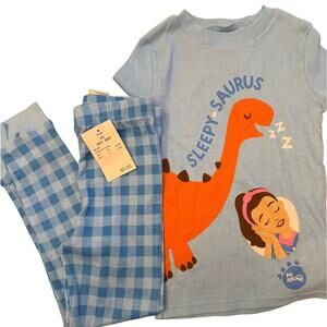 Toddler Boys Short Sleeve Cotton Snug Fit Ms. Rachel Pajama Set Blue 5T